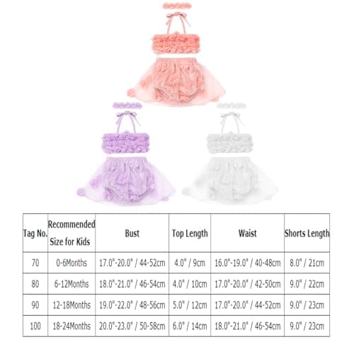 Newborn Baby Girl 1st Birthday Outfit: Boho Flower Halter Top with Tulle Bottoms