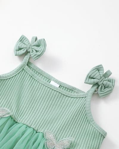 Renotemy Toddler Girl Summer Sleeveless Tutu Dress for Birthday Photoshoot