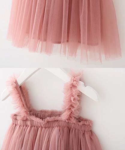 BGFKS Toddler Girl Rainbow Tulle Tutu Dress & Flower Headband Set