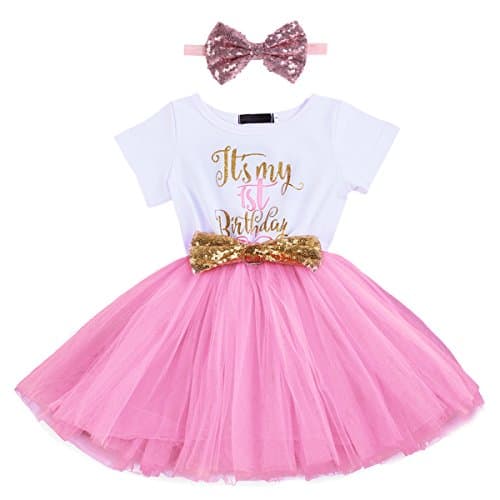 IBTOM CASTLE Baby Girls Newborn 1st/2nd Birthday Cake Smash Tutu Dress
