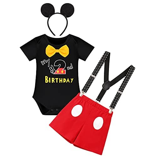 IMEKIS Baby Boys 1st Birthday Halloween Tuxedo Costume Romper Shorts