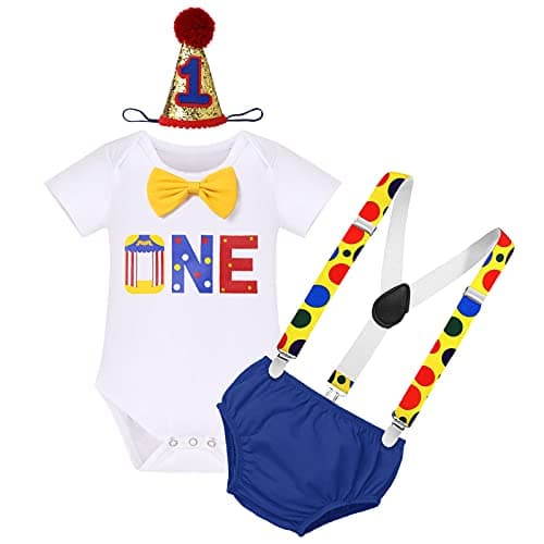 Circus Carnival Theme Baby Boy 1st Birthday Outfit