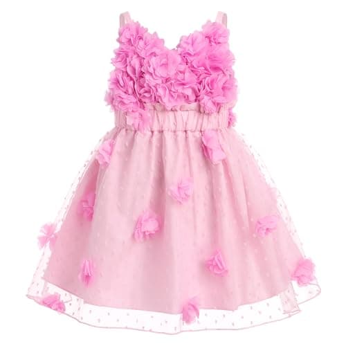 Newborn Baby Girl Flower Tulle Dress for Birthday or Special Occasions