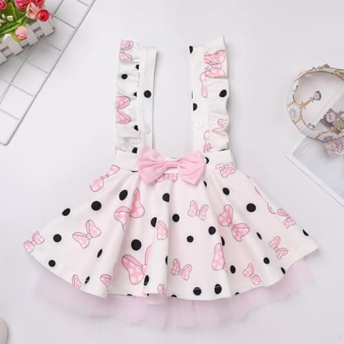 IMEKIS Toddler Mouse Birthday Outfit Shirt & Overalls+winter accessories
