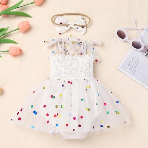 Baby Girl Strawberry Birthday Outfit: Boho Romper Dress with Headband for Summer Cake Smash Photoshoot