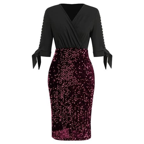 Women’s Plus Size Sparkle Sequins Cocktail Dress