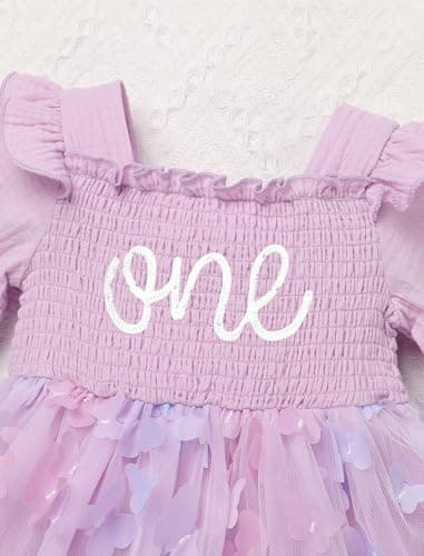 ODASDO Baby Girls First Birthday Outfit Square Neck Ruffle Long Sleeve Tulle Tutu Romper Dress with Bow Headband for Special Occasions
ODASDO Baby Girls First Birthday Outfit Square Neck Ruffle Long Sleeve Tulle Tutu Romper Dress with Bow Headband St