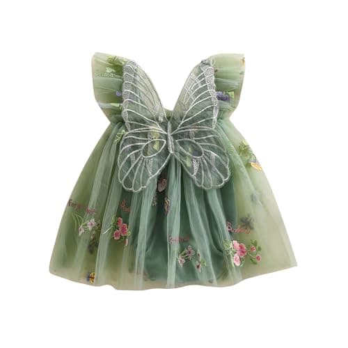 SHIBAOZI Baby Girls Flower Butterfly Embroidery Sleeveless Romper