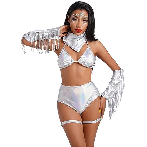 Sexy Cowgirl Halloween Costume 4 Piece Set