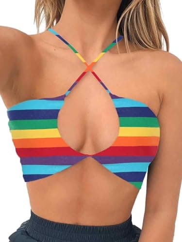 Square Neck Buckle Strap Cami Crop Tube Top
