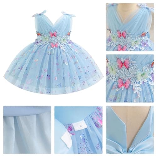 ODOLDI Baby Girls 3D Butterfly Birthday Dress Photography Wedding Cake Crush