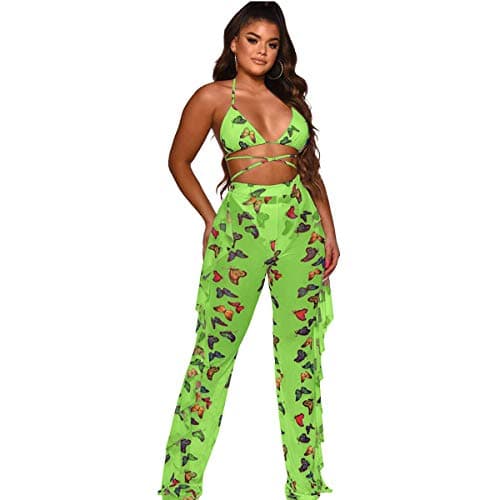 ECHOINE Women's Mesh Beach Jumpsuit Swimwear