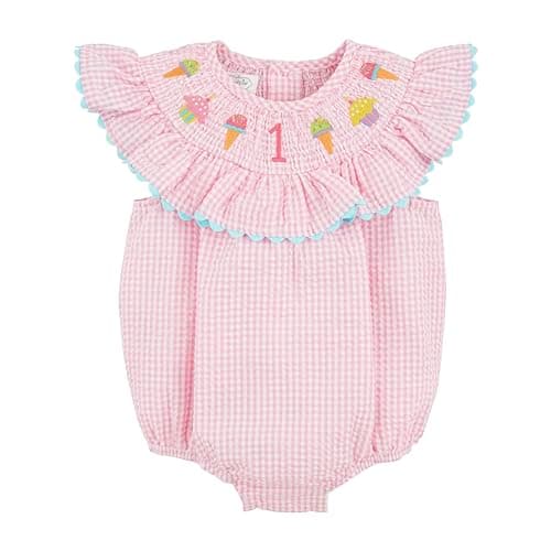 Mud Pie Smocked Birthday Bubble Dress for Girls