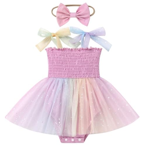 Baby Girl Strawberry Birthday Outfit: Boho Romper Dress with Headband for Summer Cake Smash Photoshoot