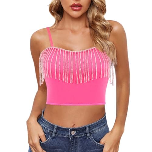 Reflective Crop Top for Women, Festival Rave Outfits and Girls Club Tank Vest
