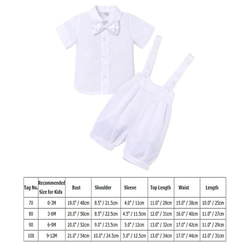 Baby Boys Christening Outfit with Bowtie and Suspenders