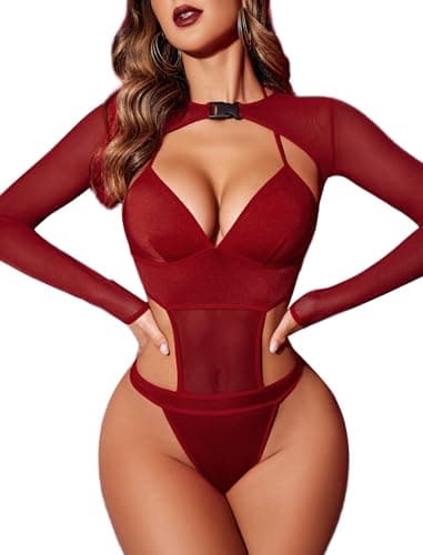 Avidlove Women's Festival Sexy Lingerie Bodysuit Set