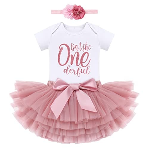 ODASDO Boho Rainbow Birthday Cake Smash Outfit Set