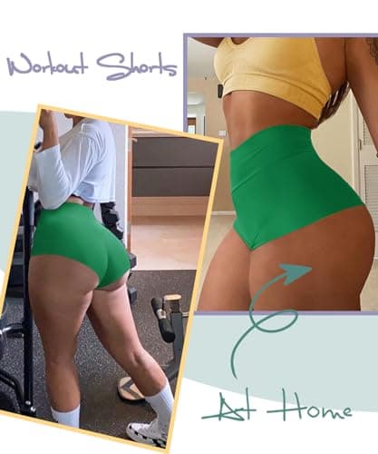 AIMILIA Women's High Waist Yoga Booty Shorts Spandex Dance Leggings