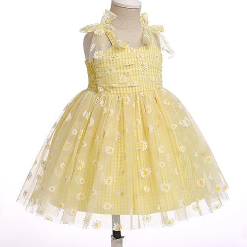 IBTOM CASTLE Toddler Sleeveless Tulle Dress for First Birthday Photo Shoot