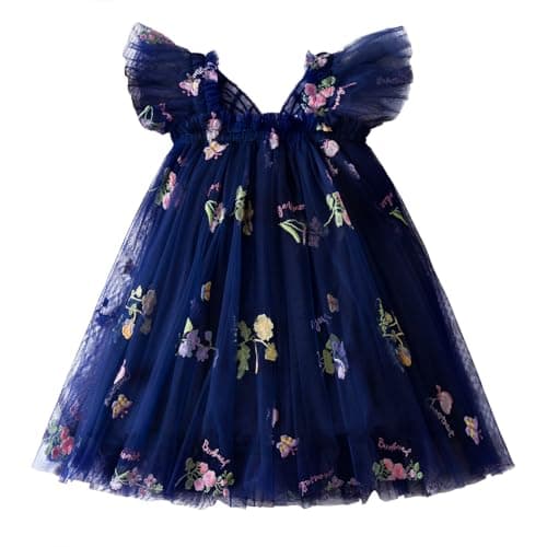 Nileafes Toddler Girls' Summer Sleeveless Floral A-Line Sundress