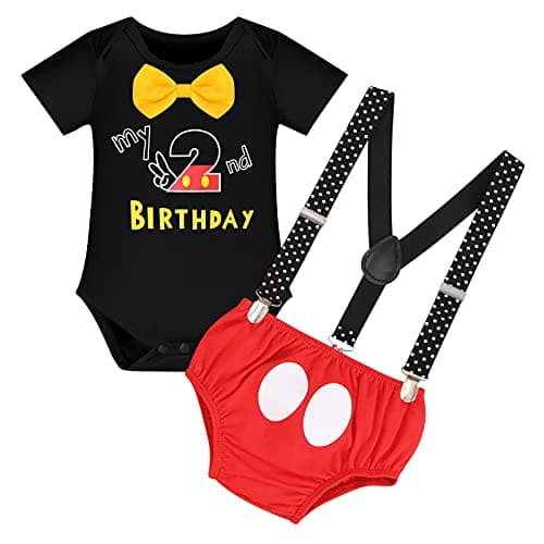 IBTOM CASTLE Baby Boys First Birthday Cake Smash Outfit Gentleman Tuxedo Clothes Set