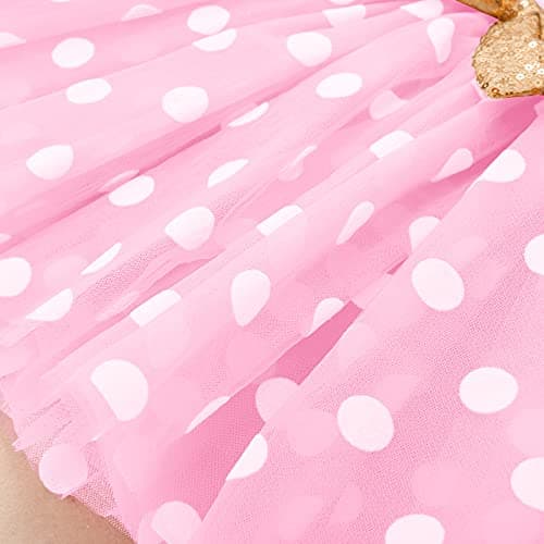 IMEKIS Baby Girl 1st 2nd 3rd Birthday Tutu Dress with Polka Dots