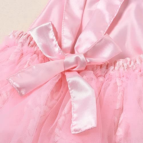 IBAKOM Baby Girl First Birthday Tutu Dress Lace Tulle Romper