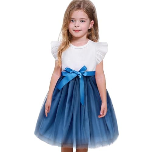 Sinhoon Toddler Girl Tulle Summer Ruffle Dresses 1-6Y