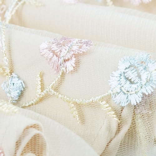 Square Neck Tulle Prom Dress Floral Cocktail Dress for Women