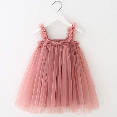 BGFKS Toddler Girl Rainbow Tulle Tutu Dress & Flower Headband Set