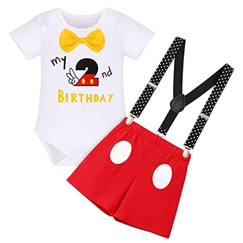 IBTOM CASTLE Baby Boys First Birthday Cake Smash Outfit Gentleman Tuxedo Clothes Set