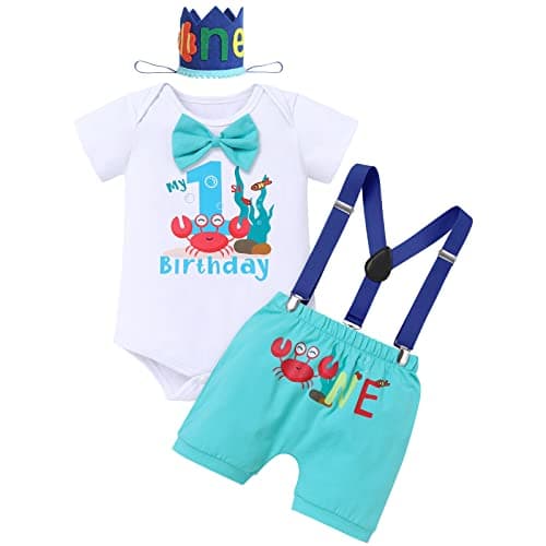 Baby Boy Cake Smash Outfit 1st Birthday Basketball Clothes Set