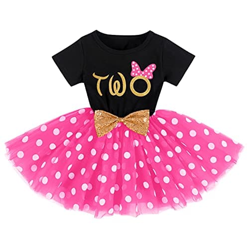 IMEKIS Baby Girls Polka Dots Tulle Tutu Dress for 1st 2nd Birthday Party