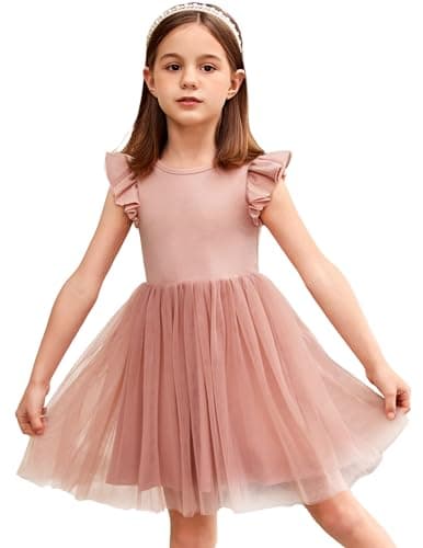 Arshiner Fluffy Tutu Dress for Little Girls 2-6Y Casual Party Sundress