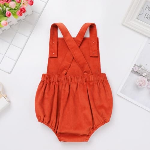 IMEKIS Boho Backless Overalls Romper for Baby 1st Birthday Cake Smash Photo