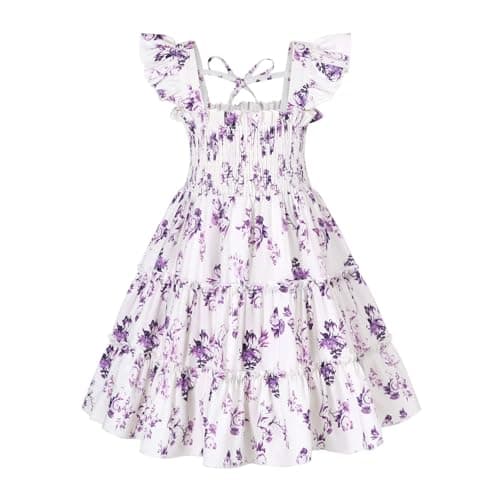 Younger Tree Girls Sleeveless Ruffle Dress Summer Beach Outfit