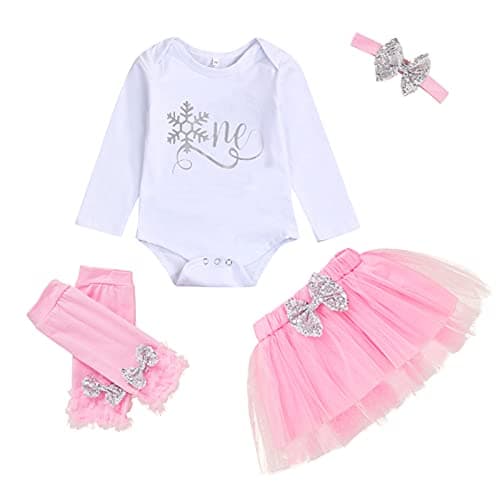 GRNSHTS Baby Girl 1st Birthday Cake Smash Tutu Outfit Set