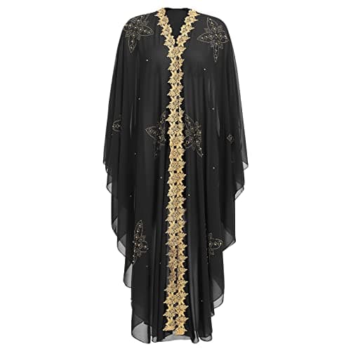 Muslim Abayas Maxi Dress Hooded Kaftan Robe Dubai Outfit