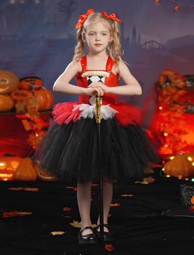 Toddler Girls Clown Costume for Halloween and Circus Dress Up - Ages 2-12