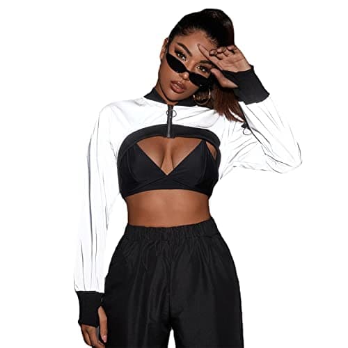 Reflective Rave Crop Top for Women