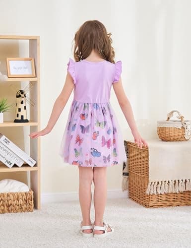 Gothletic Little Girls Tulle Tutu Dress for 2-7Y Summer Sundress