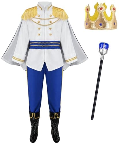 Boys' Prince Charming Costume - Kids Royal Outfit for Birthdays and Halloween