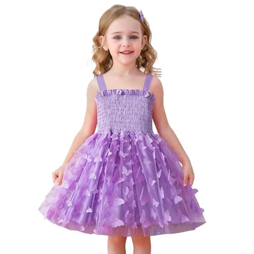 TTYAOVO Girls Flower Sleeveless Strap Dress