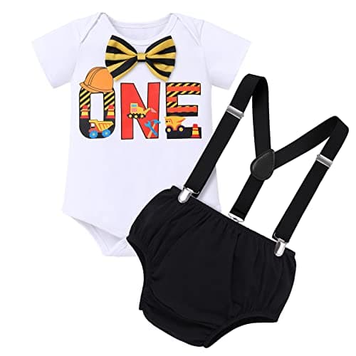 ODASDO Baby Boy Ocean Themes 1st Birthday Smash Cake Romper Set