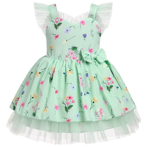 Toddler Girls Birthday Party Dress for Cake Smash with Cow and Strawberry Theme