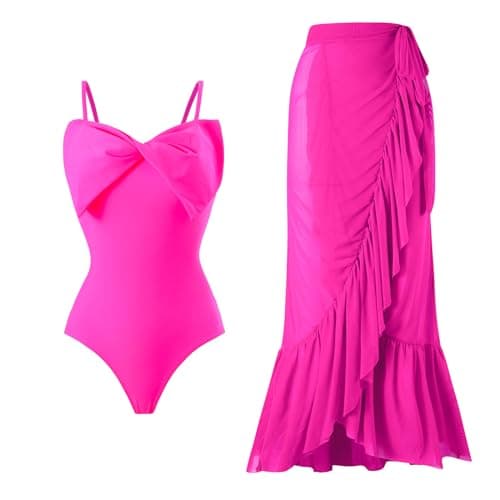 Women's One-Piece Swimsuit with Cover-up Sarong - Beach Outfit