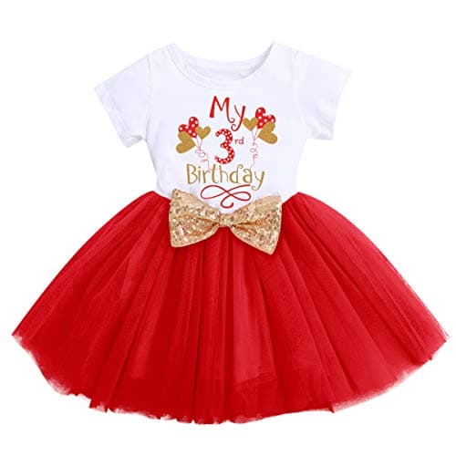 IBTOM CASTLE Baby Girls Newborn 1st/2nd Birthday Cake Smash Tutu Dress