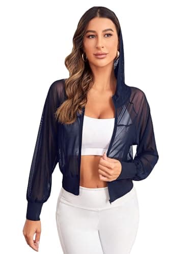Mesh Sports Jacket Crop Top