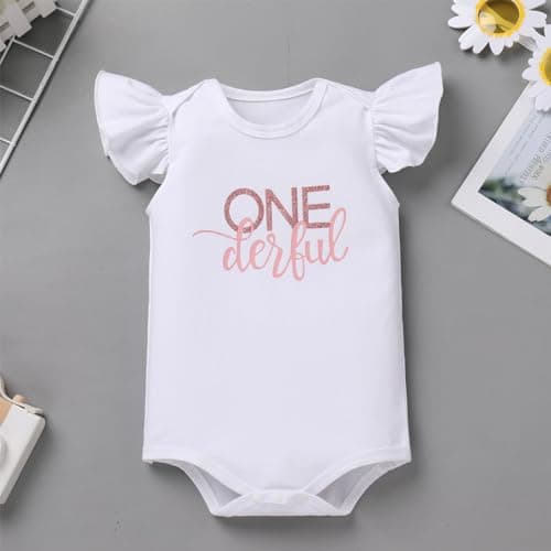 Baby Girl 1st Birthday Strawberry Butterfly Outfit